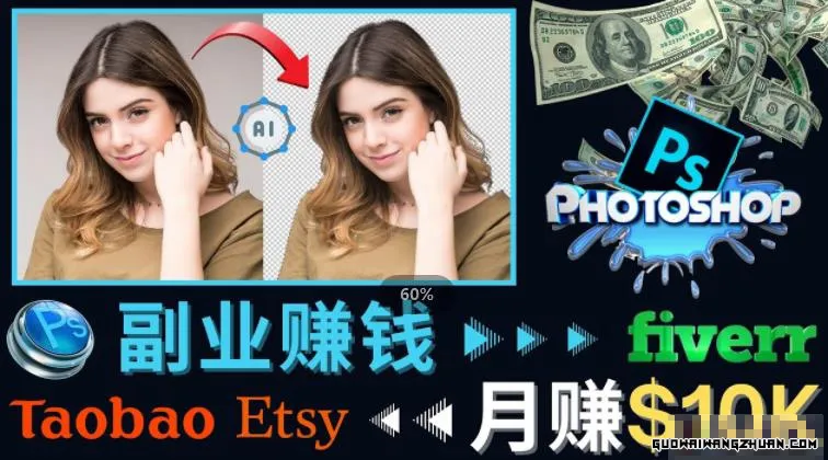 掌握PS修图技能，月赚500美元以上：利用PHOTOSHOP赚钱的3种途径