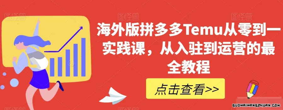 海外版拼多多TEMU从零到一实践课，从入驻到运营的相当全教程