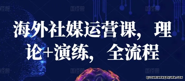 海外社媒运营课-海外社媒平台操作和运营、跨境电商基础实操知识，理论+演练全流程