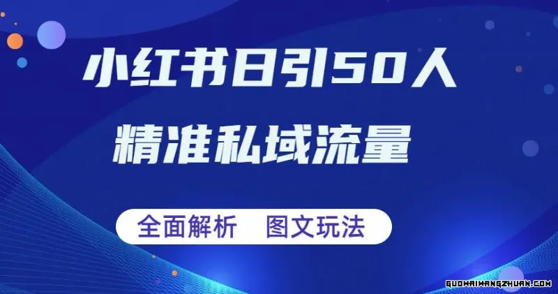 全面解析小红书图文引流日引50私域流量【揭秘】