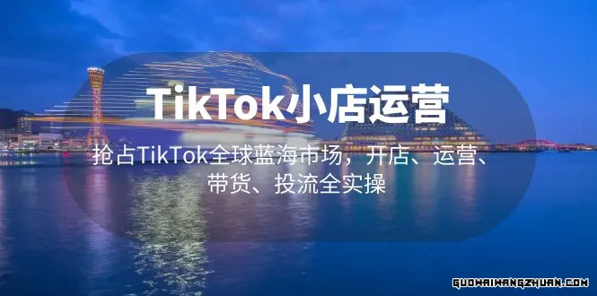 TikTok小店运营 抢占TikTok全球蓝海市场，开店、运营、带货、投流全实操