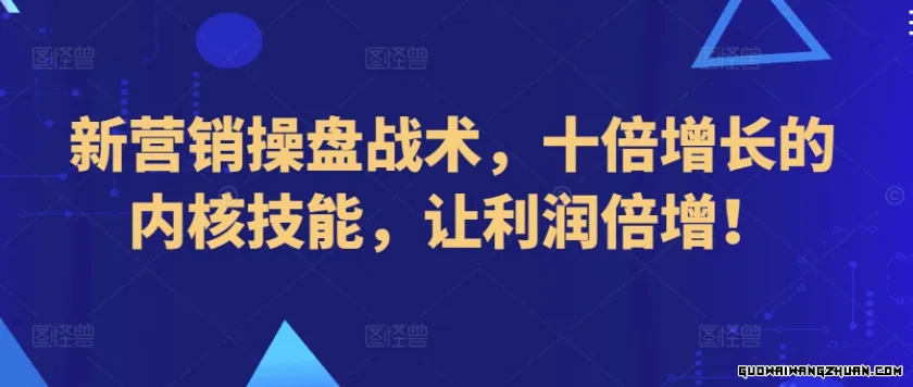 新营销操盘战术，十倍增长的内核技能，让利润倍增！