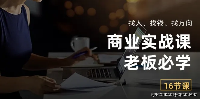 商业实战课【老板必学】：找人、找钱、找方向（16节课）