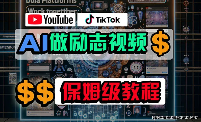 利用AI制作励志视频，在YouTube和TikTok赚钱，小白可做（附工具）