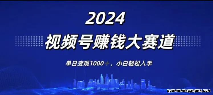 2024年度视频号赚钱大赛道，单日变现1K，小白轻松入手