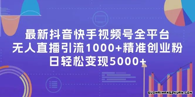 全新抖音快手视频号全平台无人直播引流1000+精准创业粉，日轻松变现5K+【揭秘】