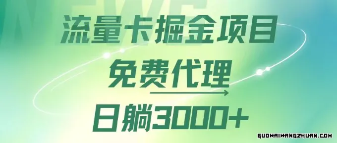 【独家揭秘】流量卡代理红利，日赚3000+的秘密武器，火速变现攻略，多渠道推广玩法大公开！