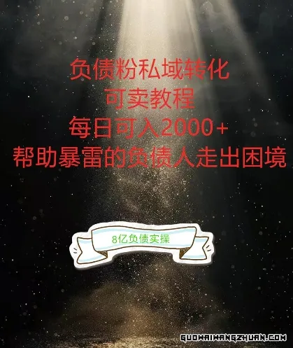 负债粉掘金计划，帮助负债者解决问题，债务规划，债务重组，最好的变现方式