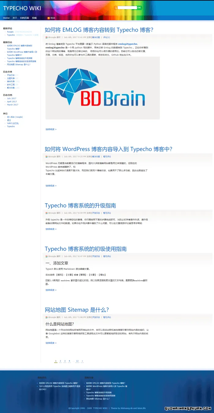 Typecho 仿 WordPress 七色主题 7Color