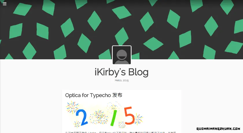 Typecho 清新自适应的模板主题 Optica