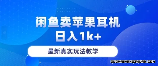 月收入纯利润2-3w+闲鱼卖苹果耳机，保姆级教程