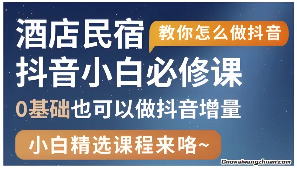 抖音同城生活酒店民宿指南，0-1做抖音，AI工具助力精准流量，提升转化率